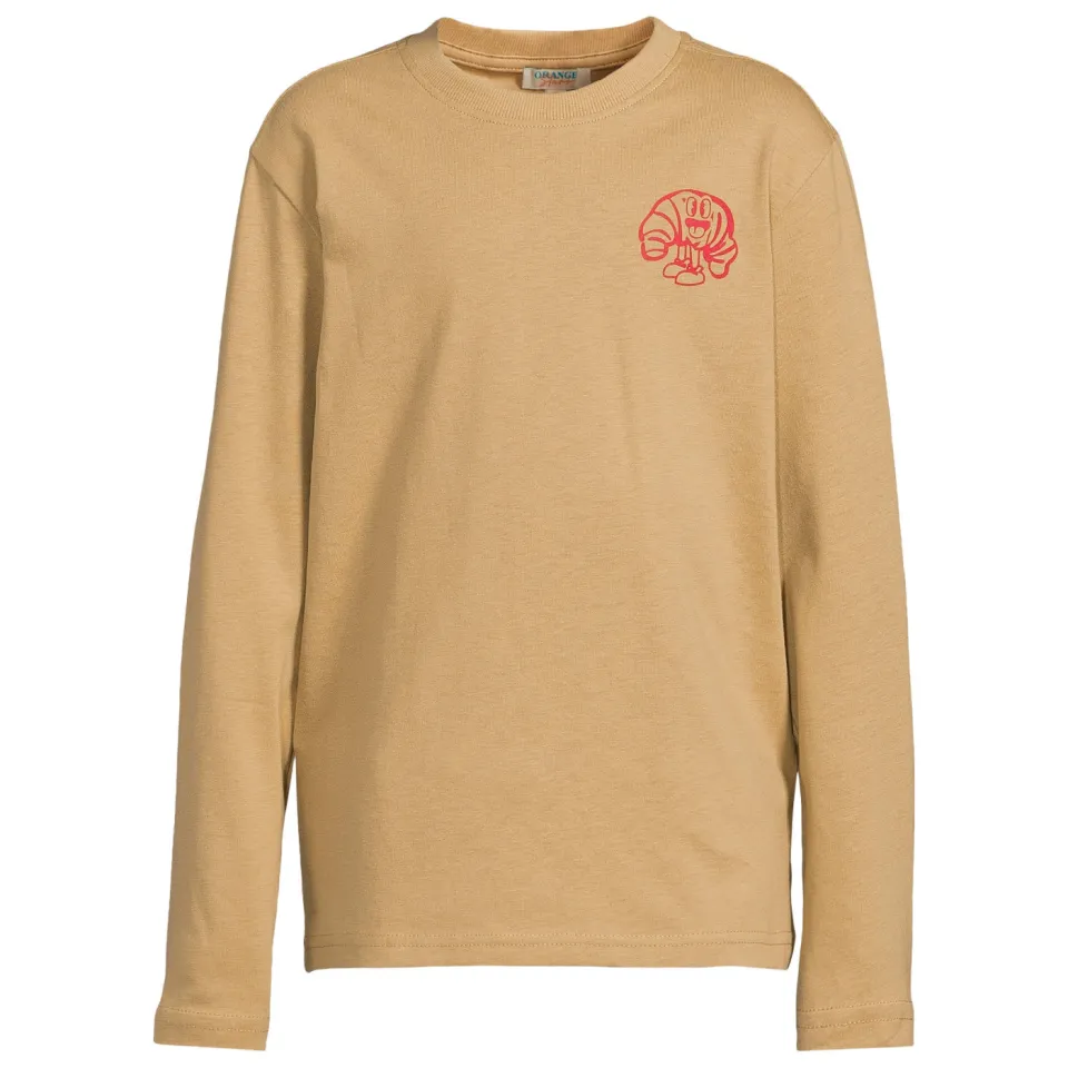 Orange Stars longsleeve met backprint zand, foto 2