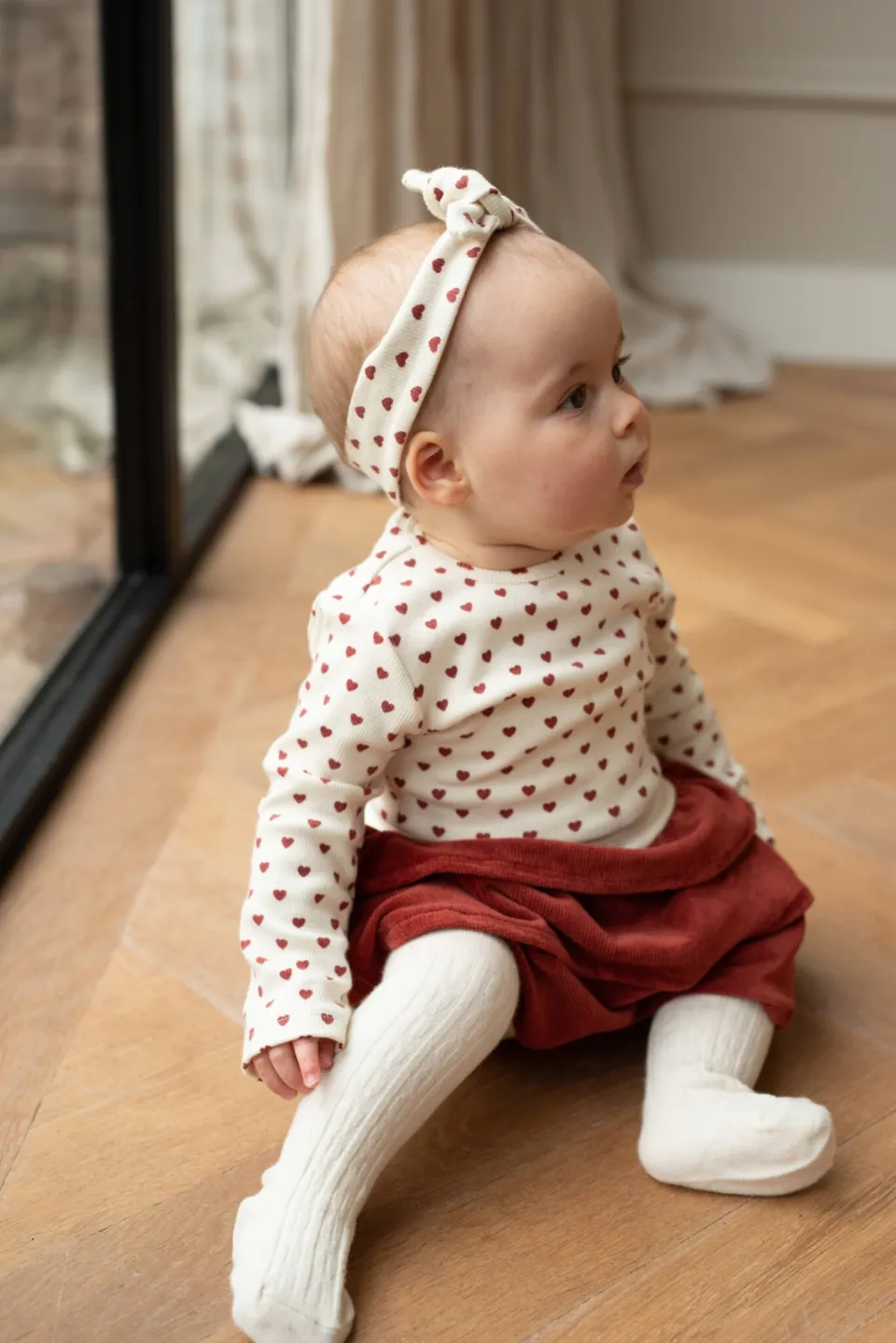 Dirkje set met hartjes - wit/rood, foto 7