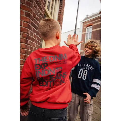 Indian Blue Jeans oversized sweater met backprint - rood, foto 3