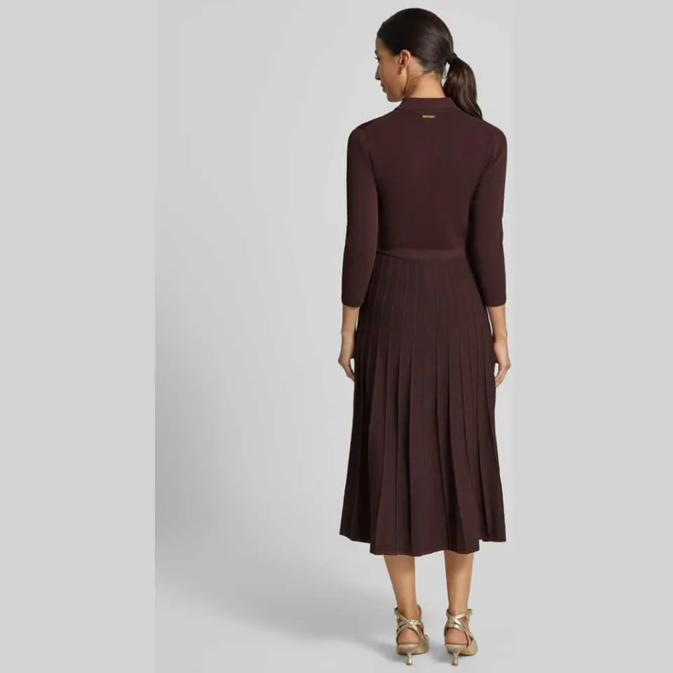 MICHAEL Michael Kors Tricotjurk met polokraag en 3/4-mouw bruin, foto 2