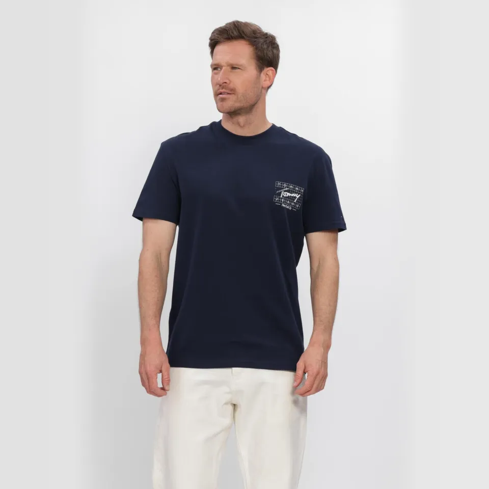 Tommy Jeans regular fit T-shirt met backprint - donkerblauw, foto 2