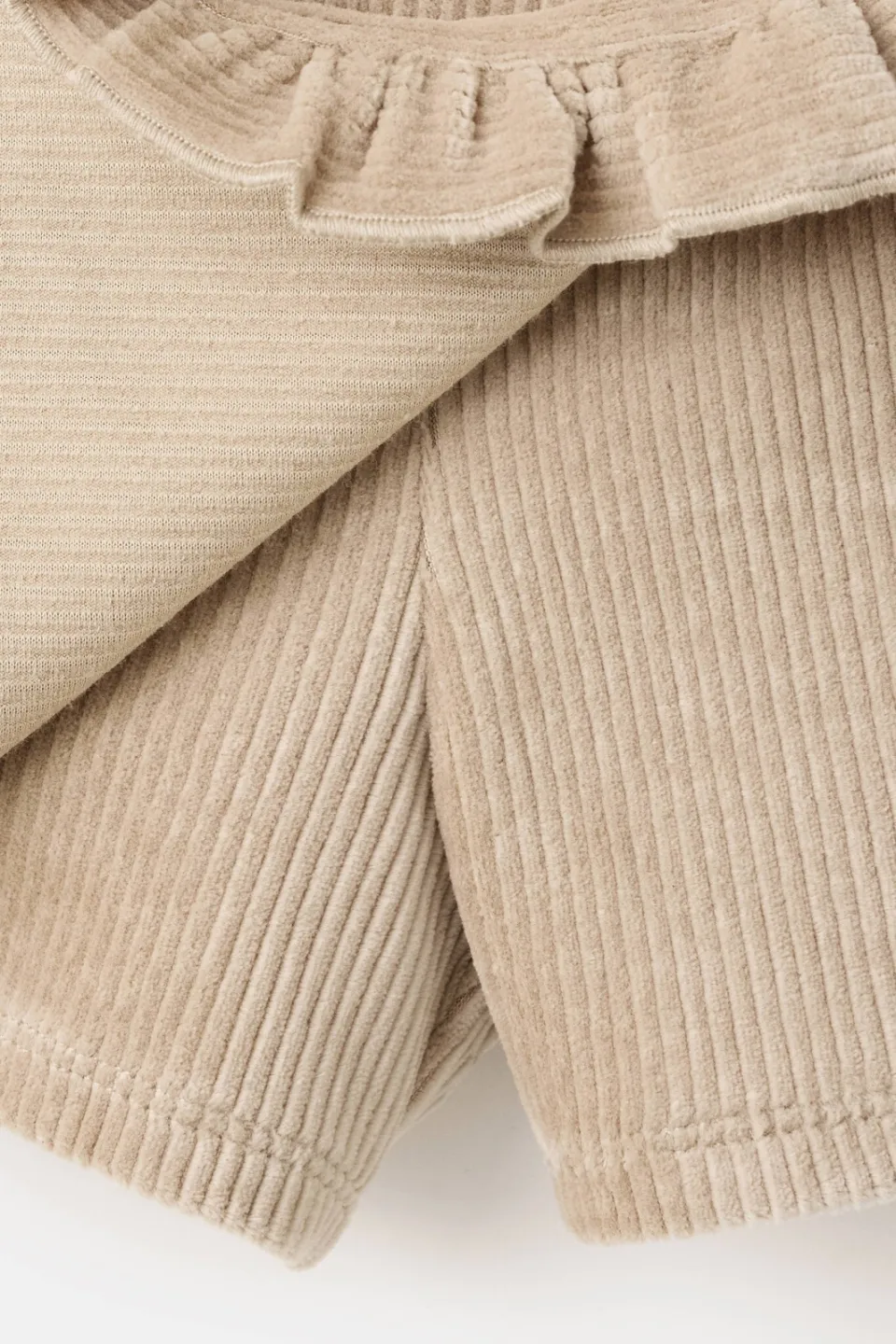Mango Kids corduroy skort met ruches - beige, foto 5