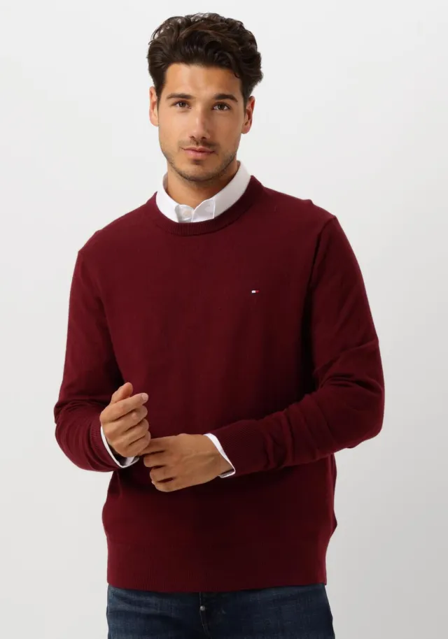 Tommy Hilfiger Heren Truien & Vesten Pima Org Ctn Cashmere Crew Neck - Bordeaux