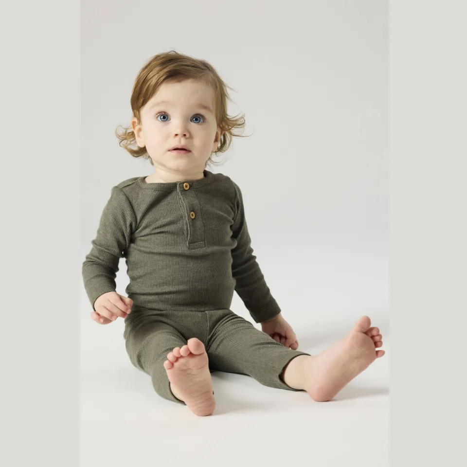 NAME IT BABY romper NBMKAB mosgroen Donkergroen