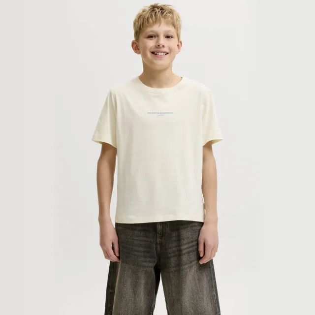 Jack & Jones T-shirt met backprint ecru