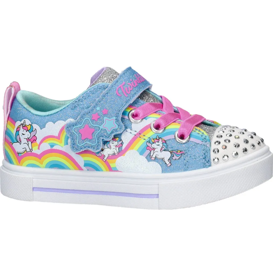 Skechers sneakers met lichtjes blauw/roze, foto 6