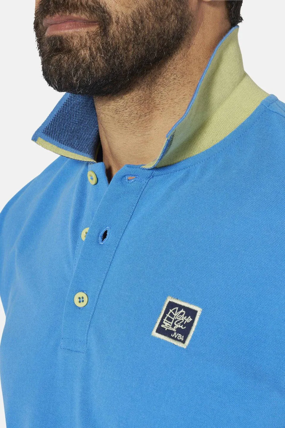 Jan Vanderstorm oversized polo Plus Size MORLAN blauw, foto 6