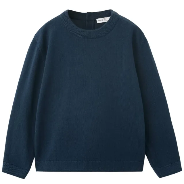 Mango Kids katoenen gebreide trui - marineblauw