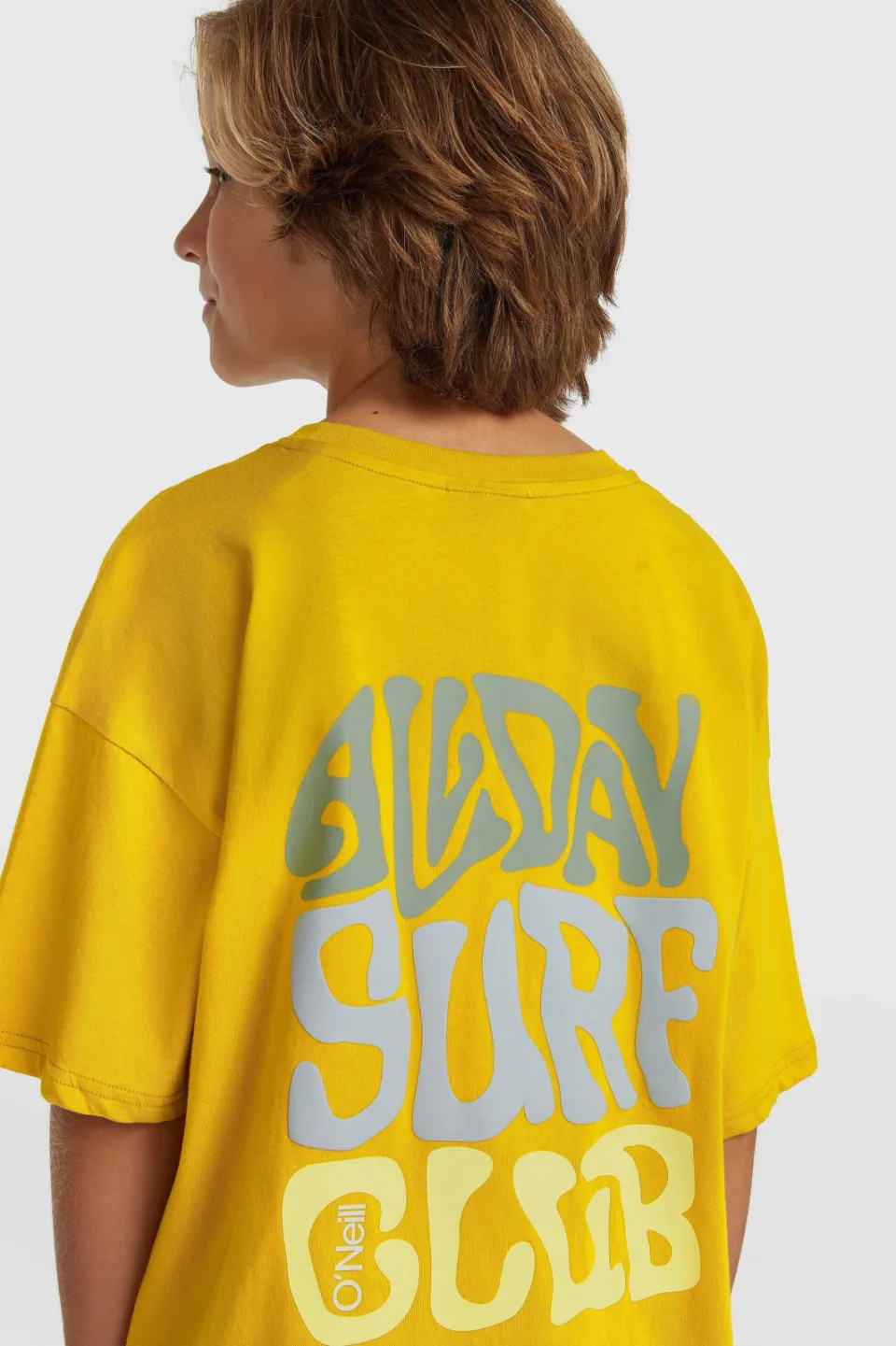 O'Neill T-shirt met backprint mosterdgeel, foto 6