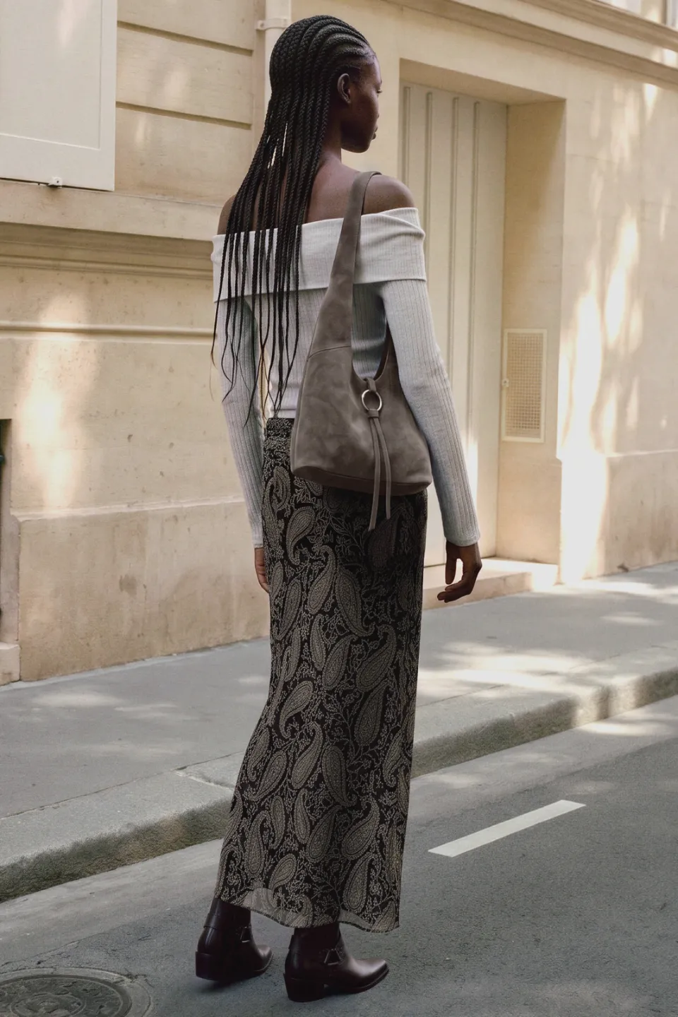 Mango maxi rok met paisleyprint zwart, foto 4