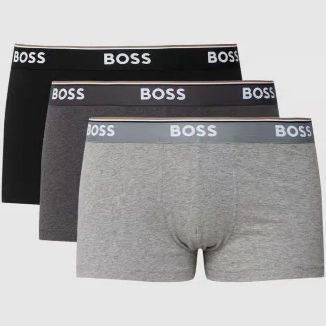 Boss Power trunk boxershorts donkergrijs 3-pack, foto 2