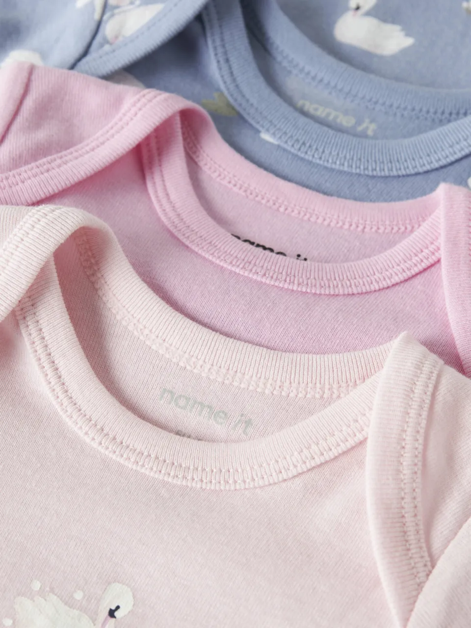 NAME IT BABY romper - lichtroze/blauw/roze (set van 3), foto 4