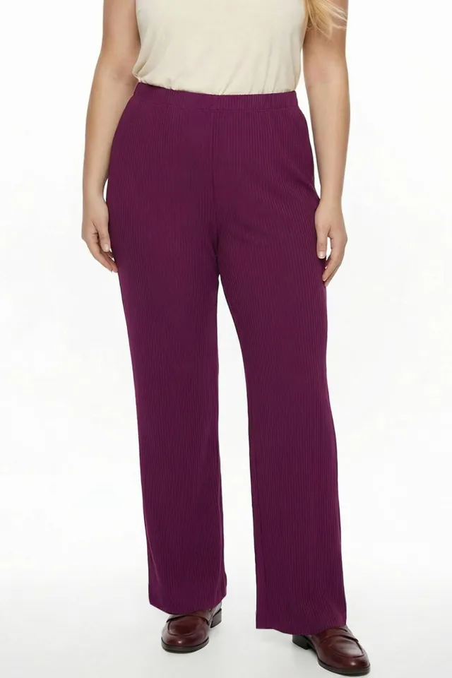 Yoek Plissé pantalon paars, foto 3