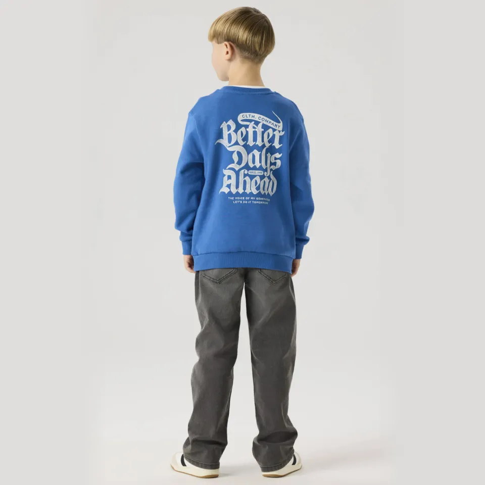 NAME IT KIDS sweater met backprint blauw, foto 6