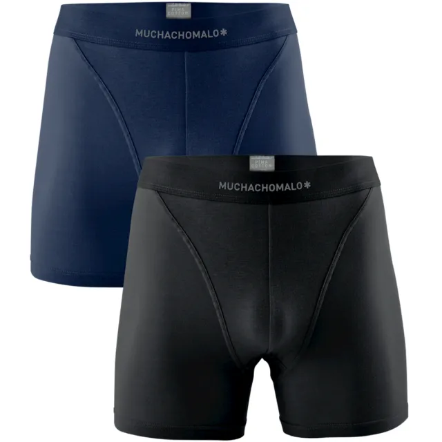Muchachomalo Heren 2-pack Boxershorts Effen Veelkleurig