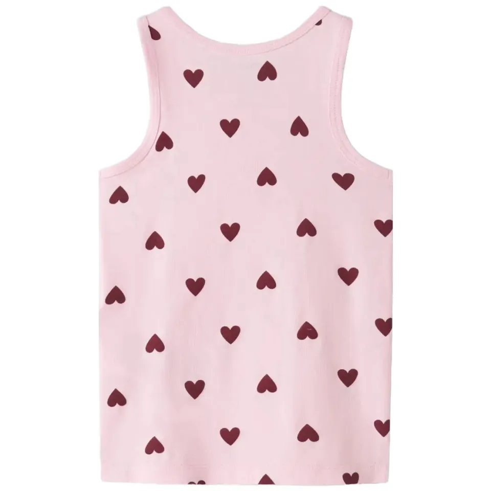 NAME IT hemdjes met hartjes roze en donkerrood, foto 2