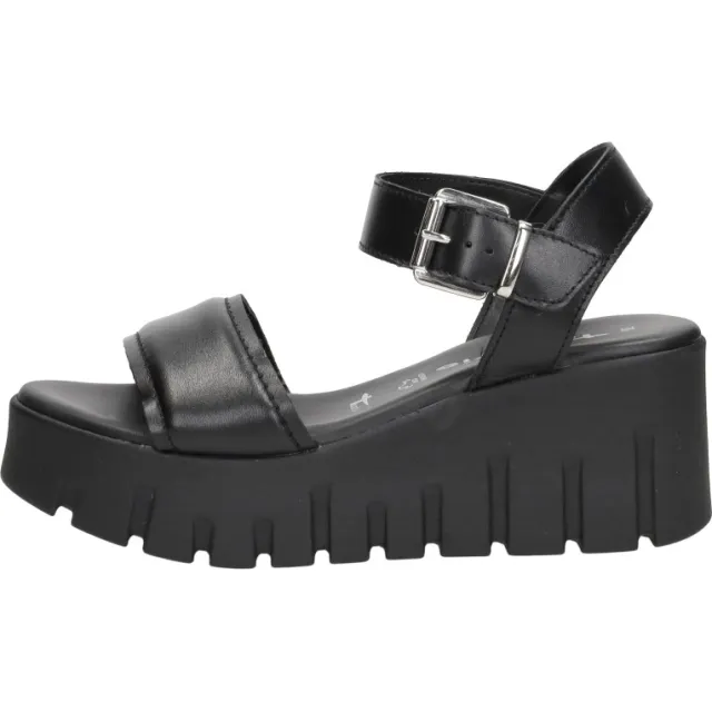 Tamaris sandalen met hak zwart, foto 2