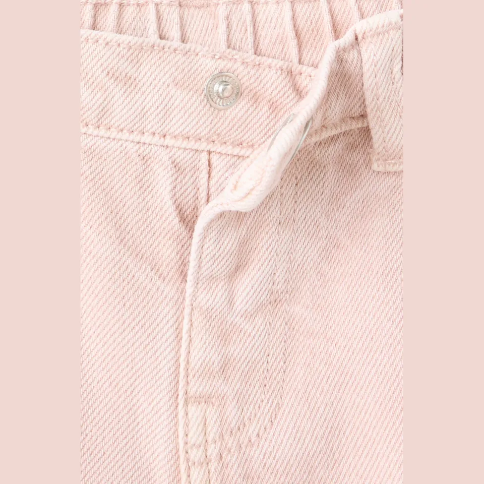 Mango Kids wide leg jeans met plooien - pastelroze, foto 5