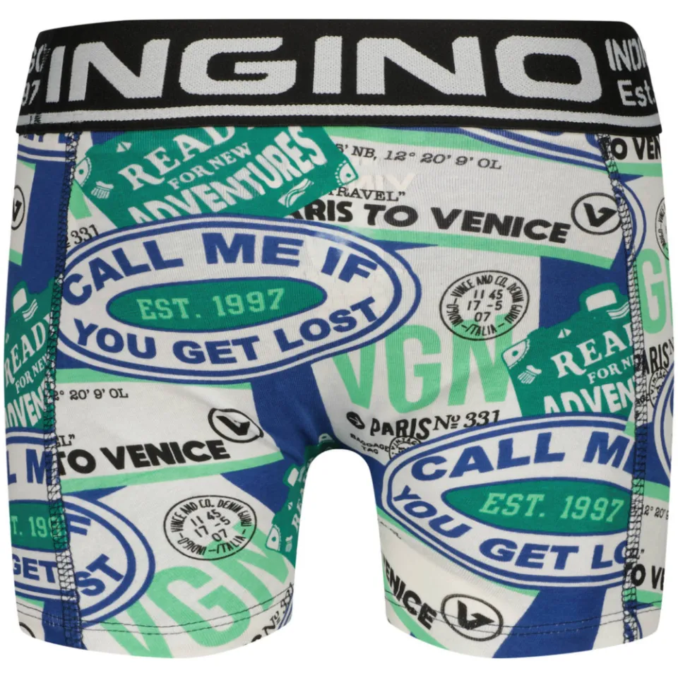 Vingino boxershorts set van 7 groen met print, foto 2