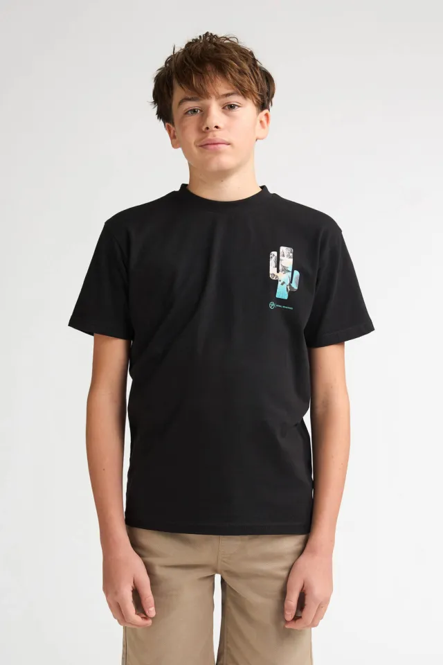 Petrol Industries t-shirt met backprint zwart