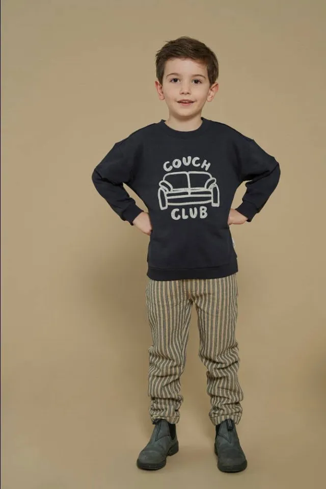 Sturdy sweater zwart Zwart/ecru