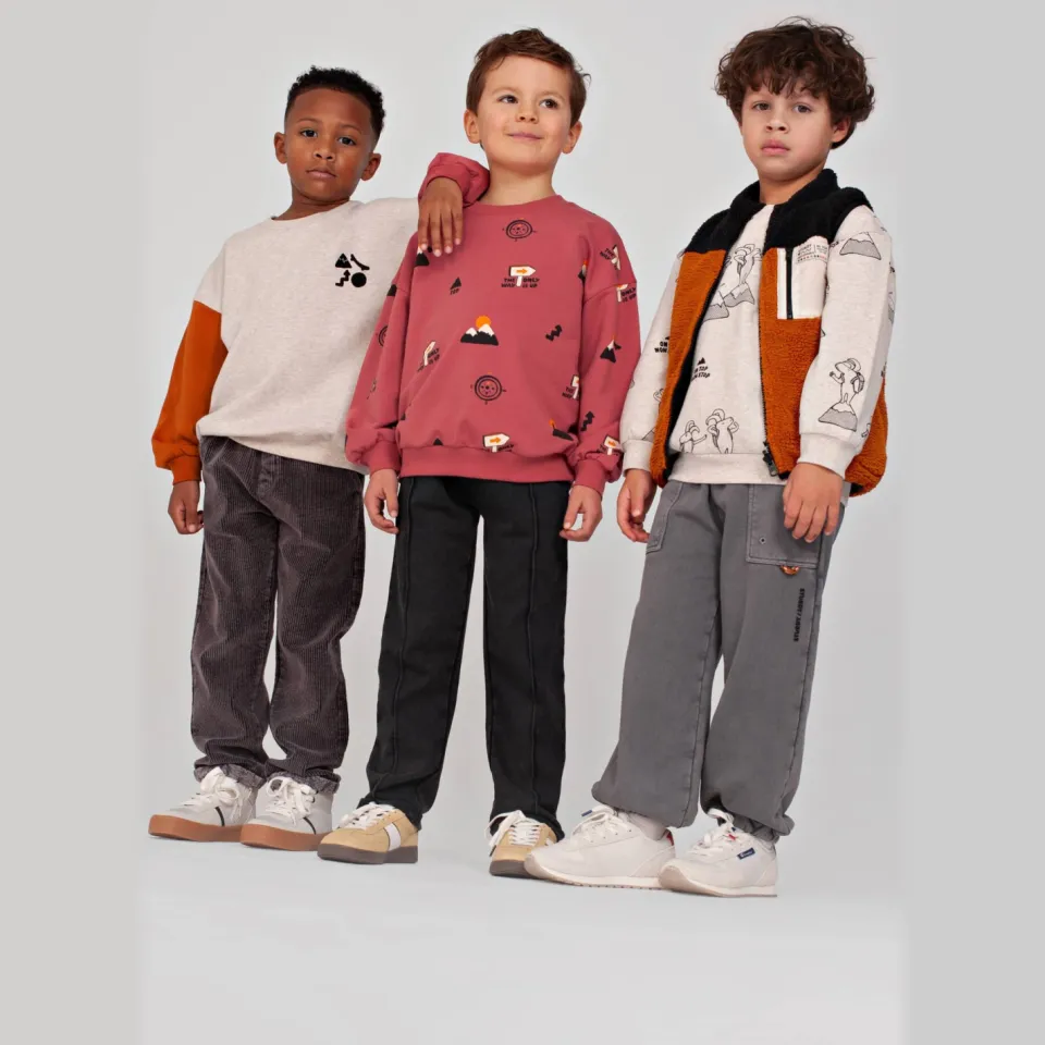 Sturdy relaxed fit sweater Mountain top offwhite/zwart, foto 7