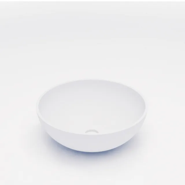 Boss & Wessing Waskom BWS Dorn 40X40X15cm Rond Solid Mat Wit