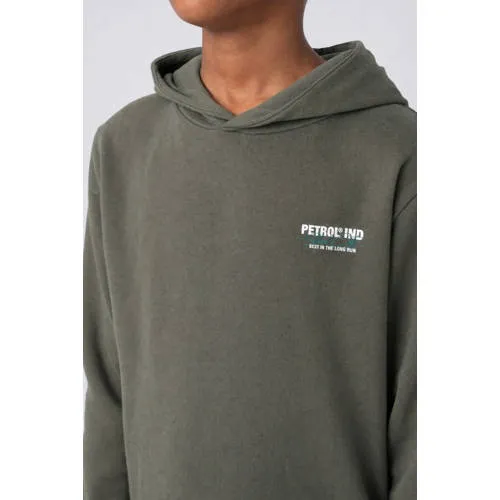 Petrol Industries hoodie met backprint - grijsgroen, foto 4