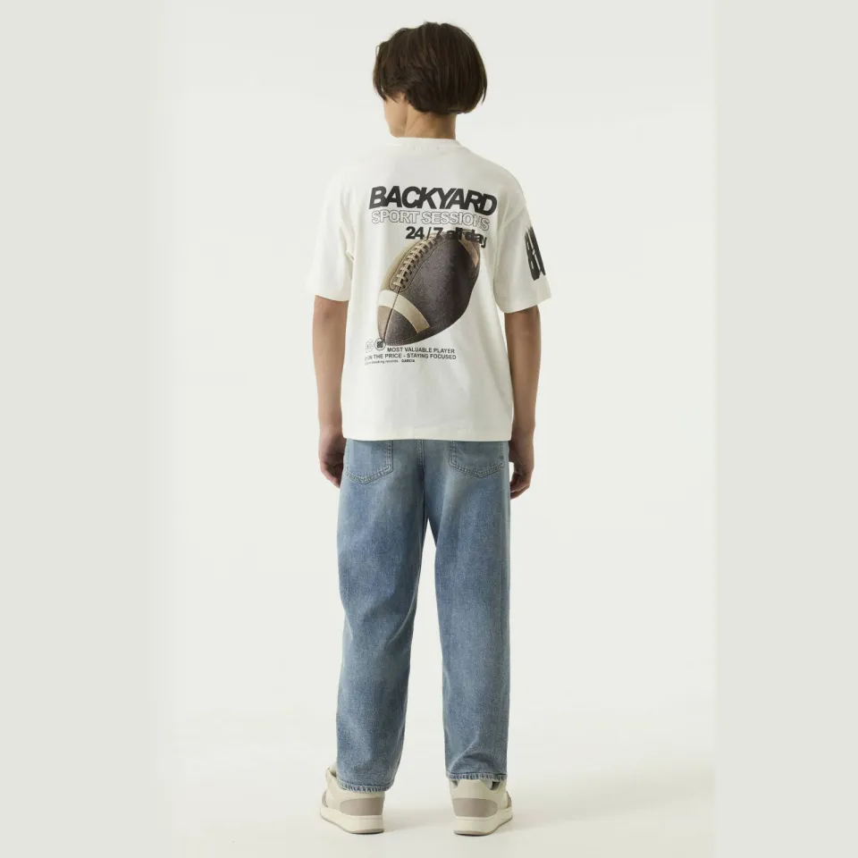 Garcia oversized T-shirt ecru, foto 3
