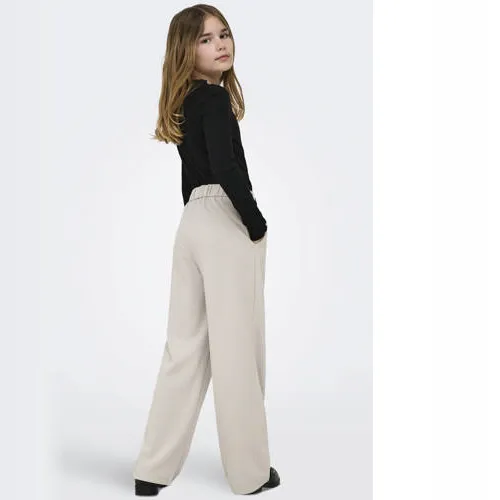 Only Kids Girl wide leg casual broek grijs, foto 3
