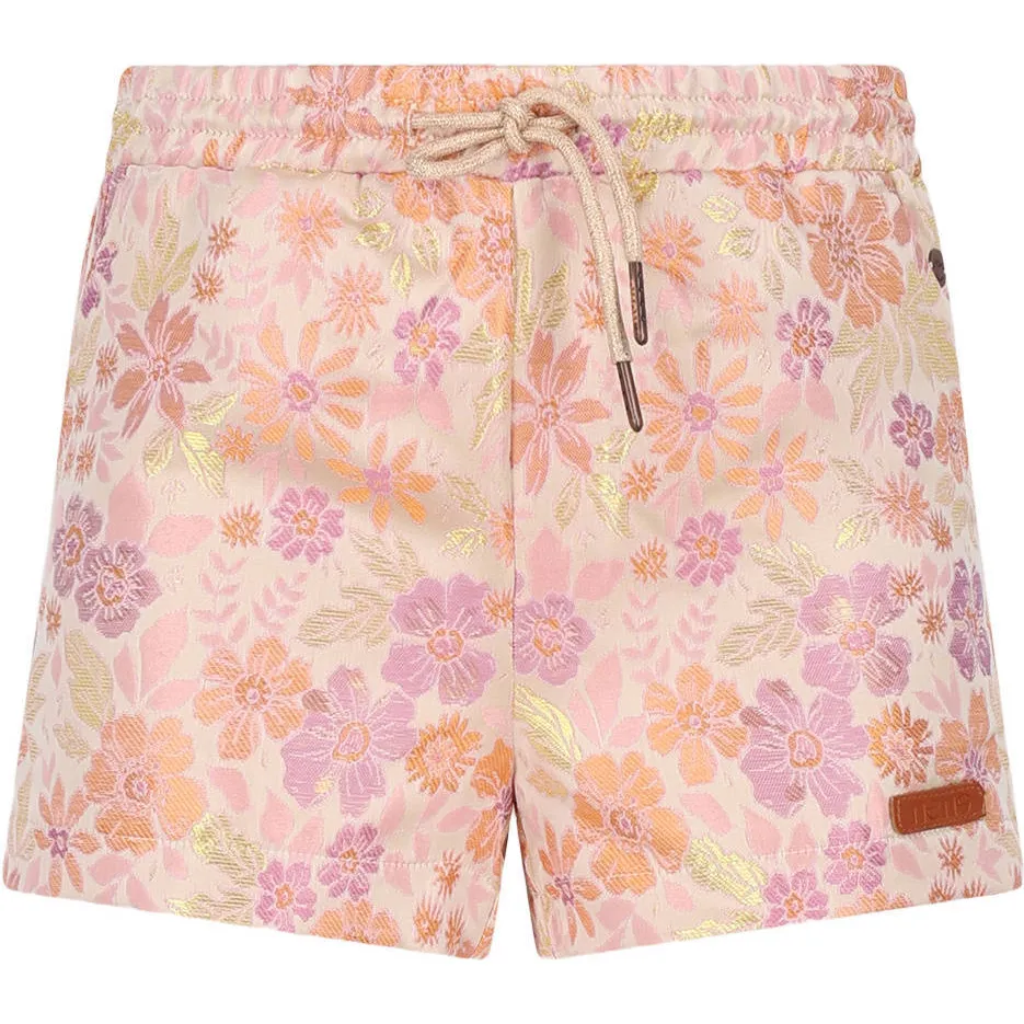 Nono gebloemde sweatshort oranje roze, foto 2