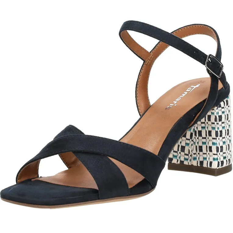 Tamaris sandalen met hak blauw, foto 4