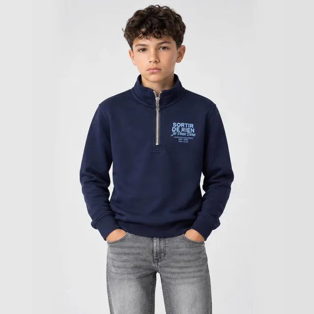 Cars sweater met print - marineblauw