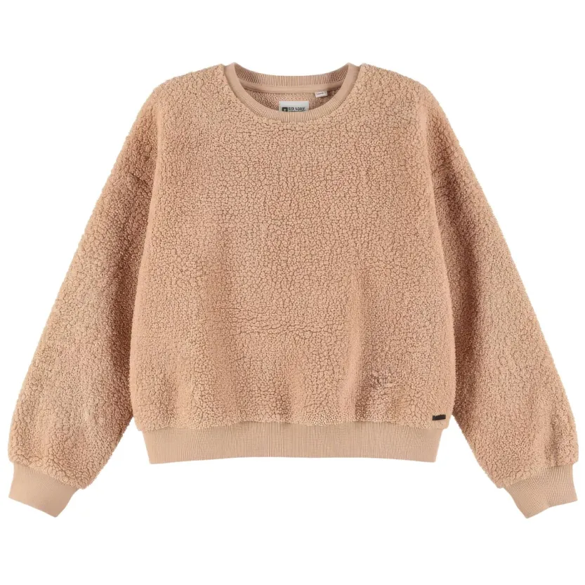 No Way Monday rechtvallende sweater met teddy details - beige, foto 2