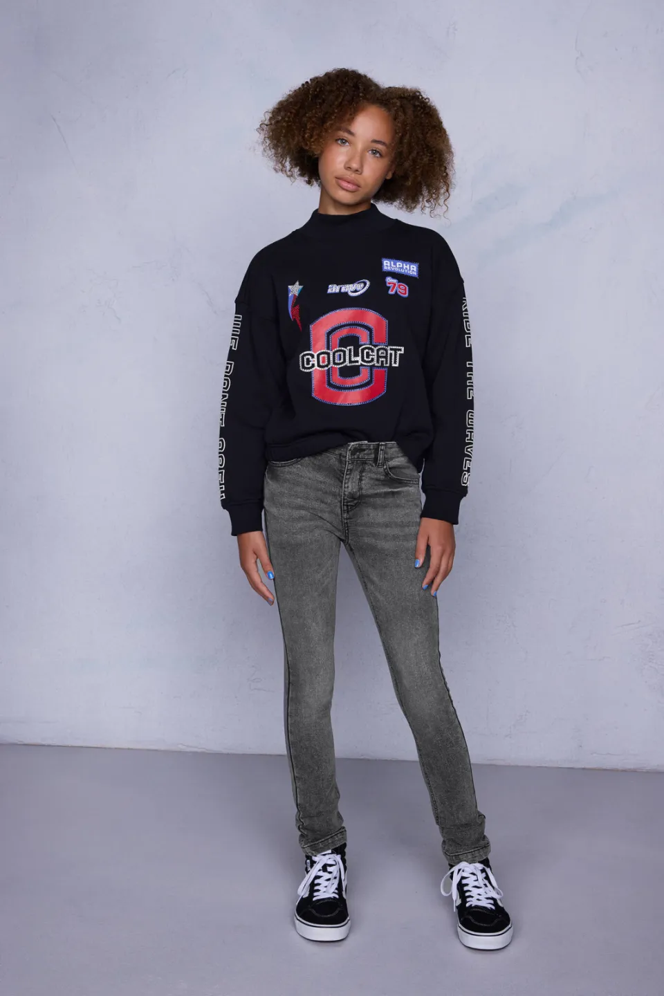 Coolcat Skinny Jeans Doris Grijs Grijze denim