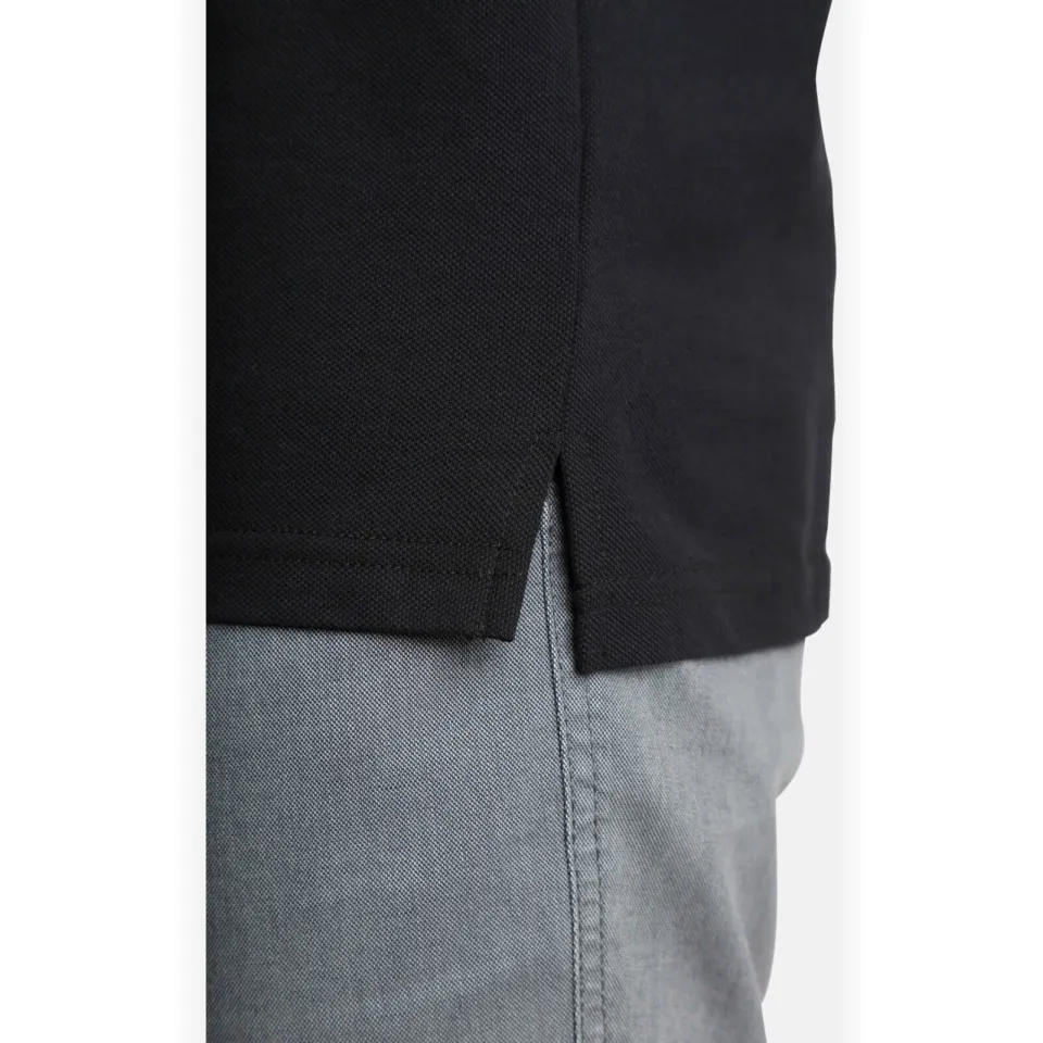 Jan Vanderstorm loose fit polo Plus Size ELLIS zwart, foto 6