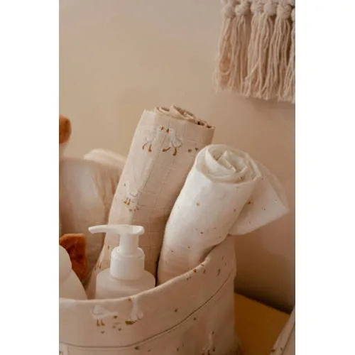 Little Dutch hydrofiele swaddle doek Little Goose beige, foto 5