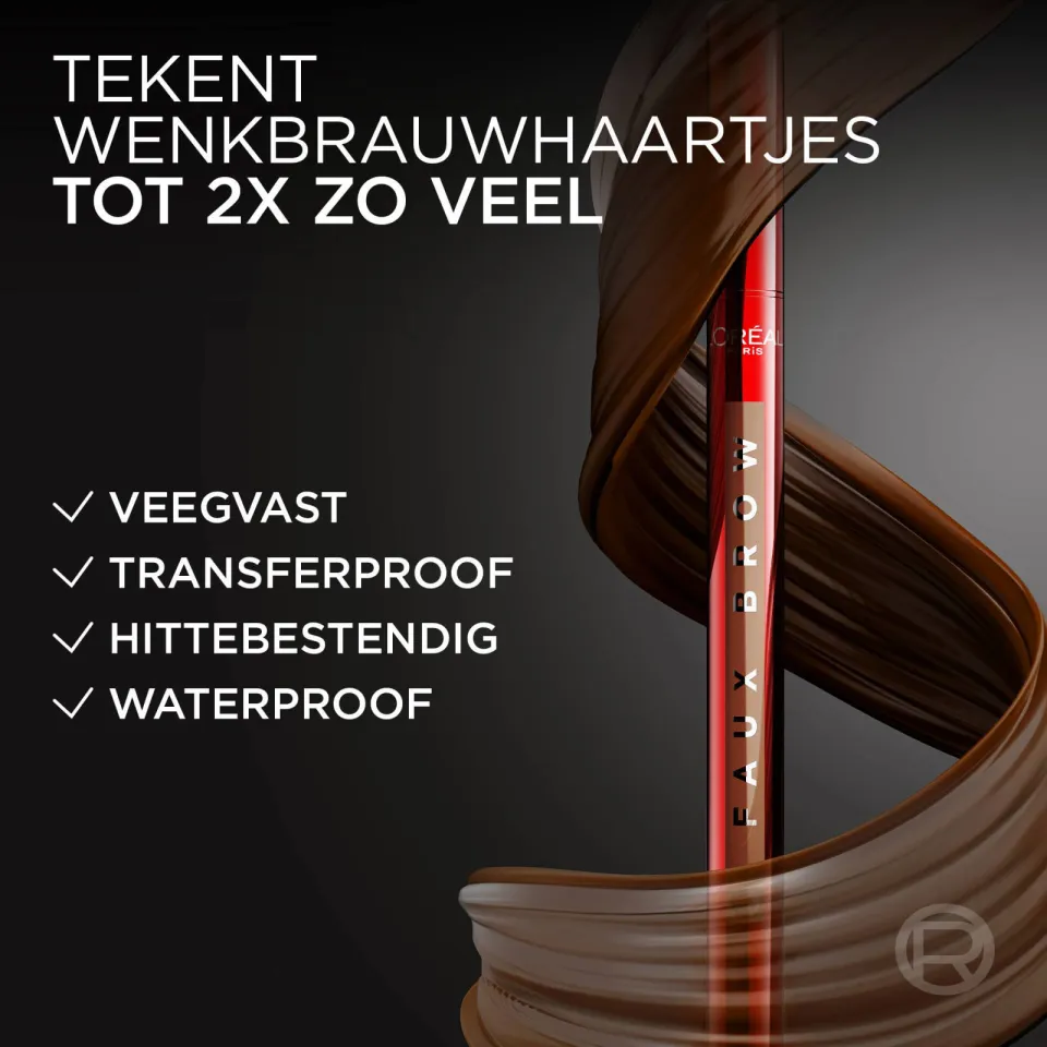 L'oréal Infaillible Faux Brow wenkbrauwpotlood waterproof 288 Blonde bruin, foto 4