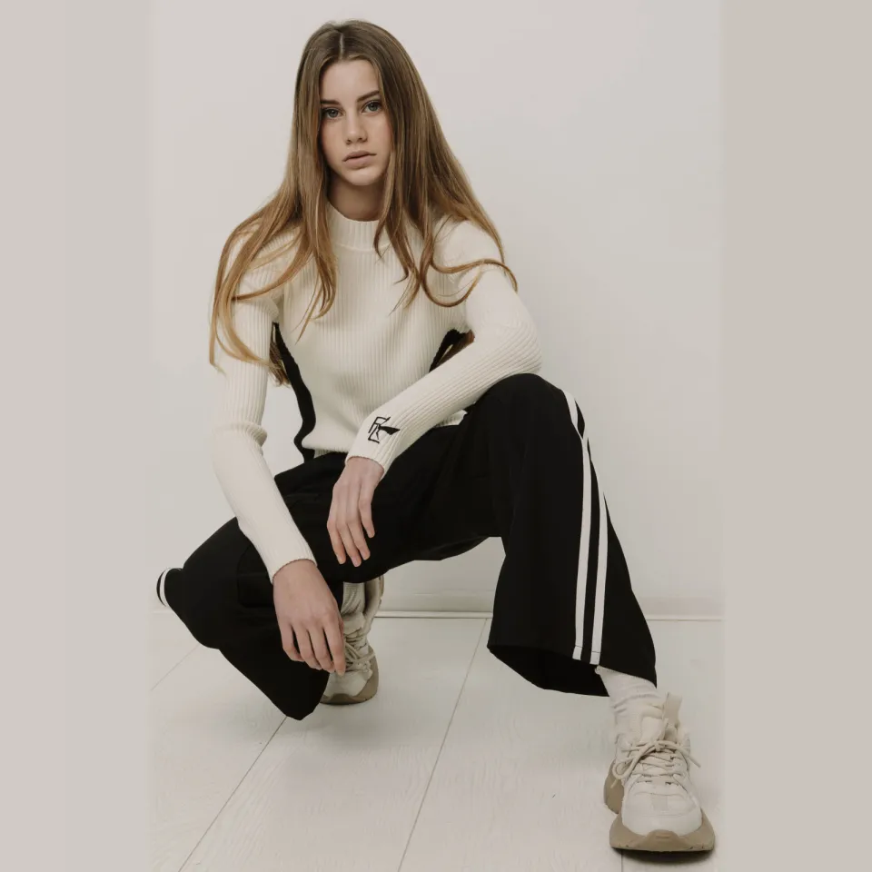 Frankie&Liberty Wonder Pants gestreepte joggingbroek zwart, foto 5