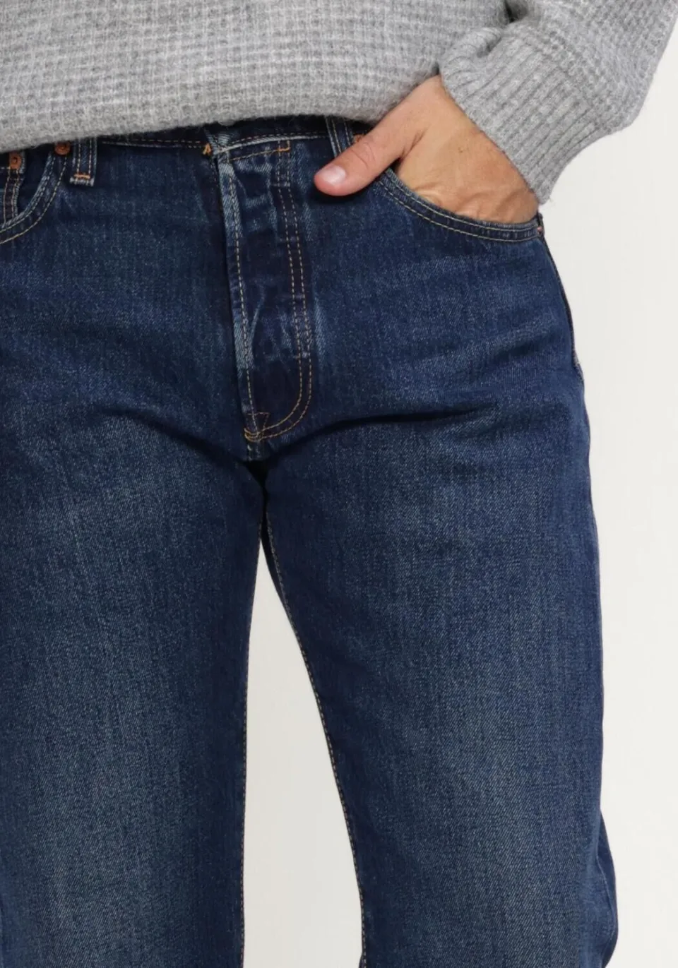 Levi's Heren Jeans 501 Levis Original Fit - Blauw, foto 4