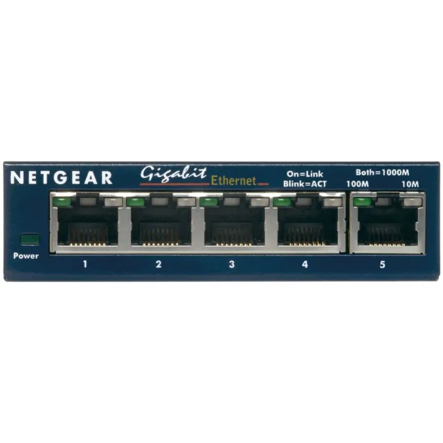 Netgear Prosafe GS105 Switch Blauw