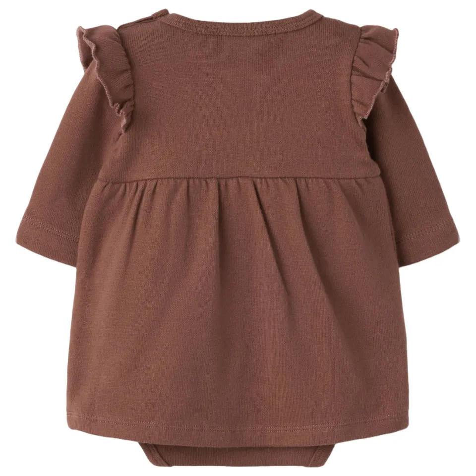 Lil' Atelier Baby korte jurk bruin, foto 2