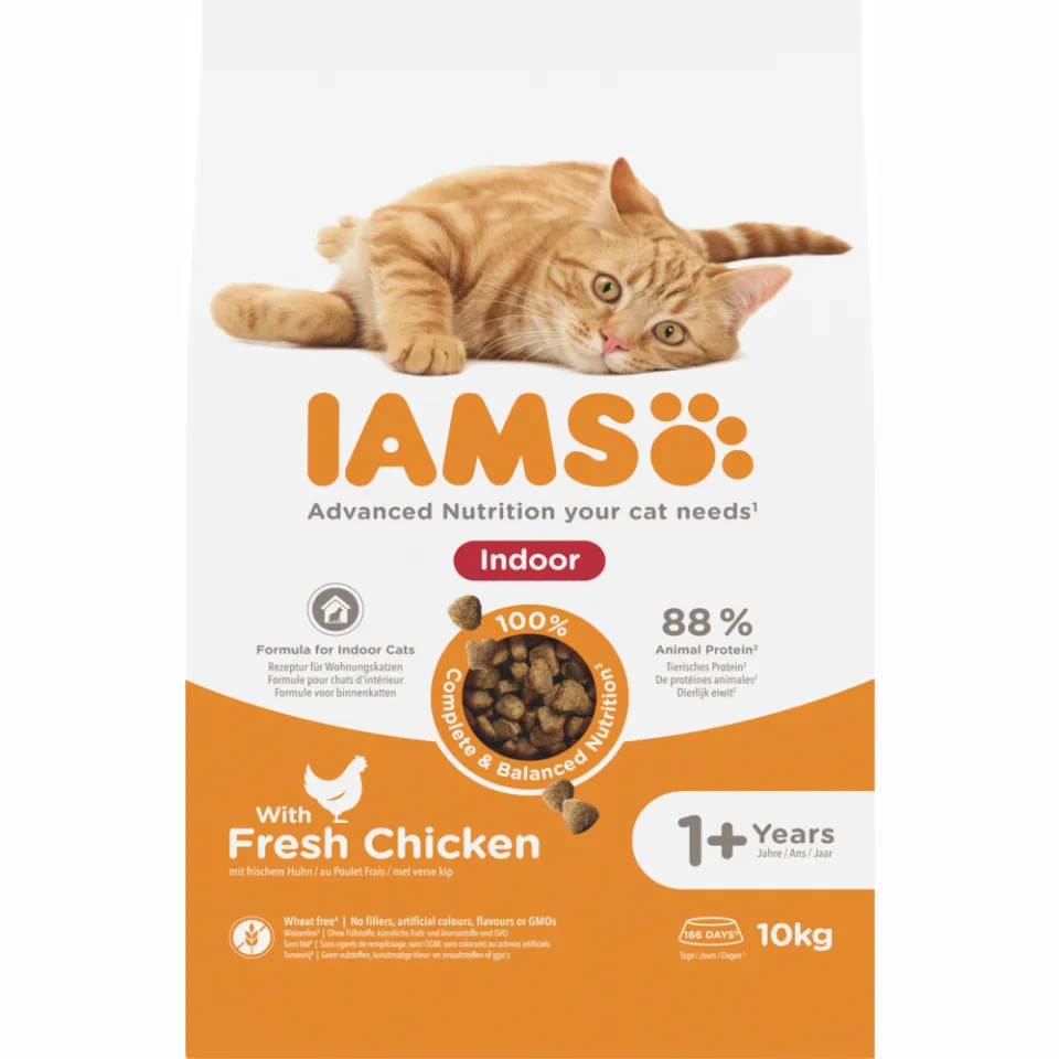 Iams Adult Indoor kattenvoer met verse kip