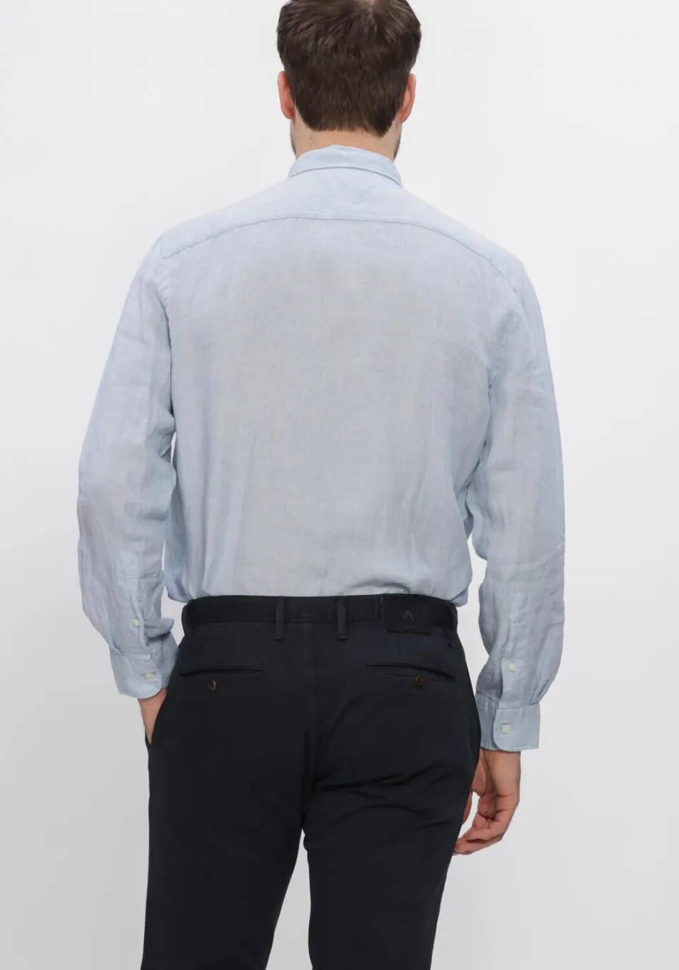 Tommy Hilfiger Heren Overhemden Pigment Dyed Li Solid Rf Shirt - Lichtblauw, foto 3