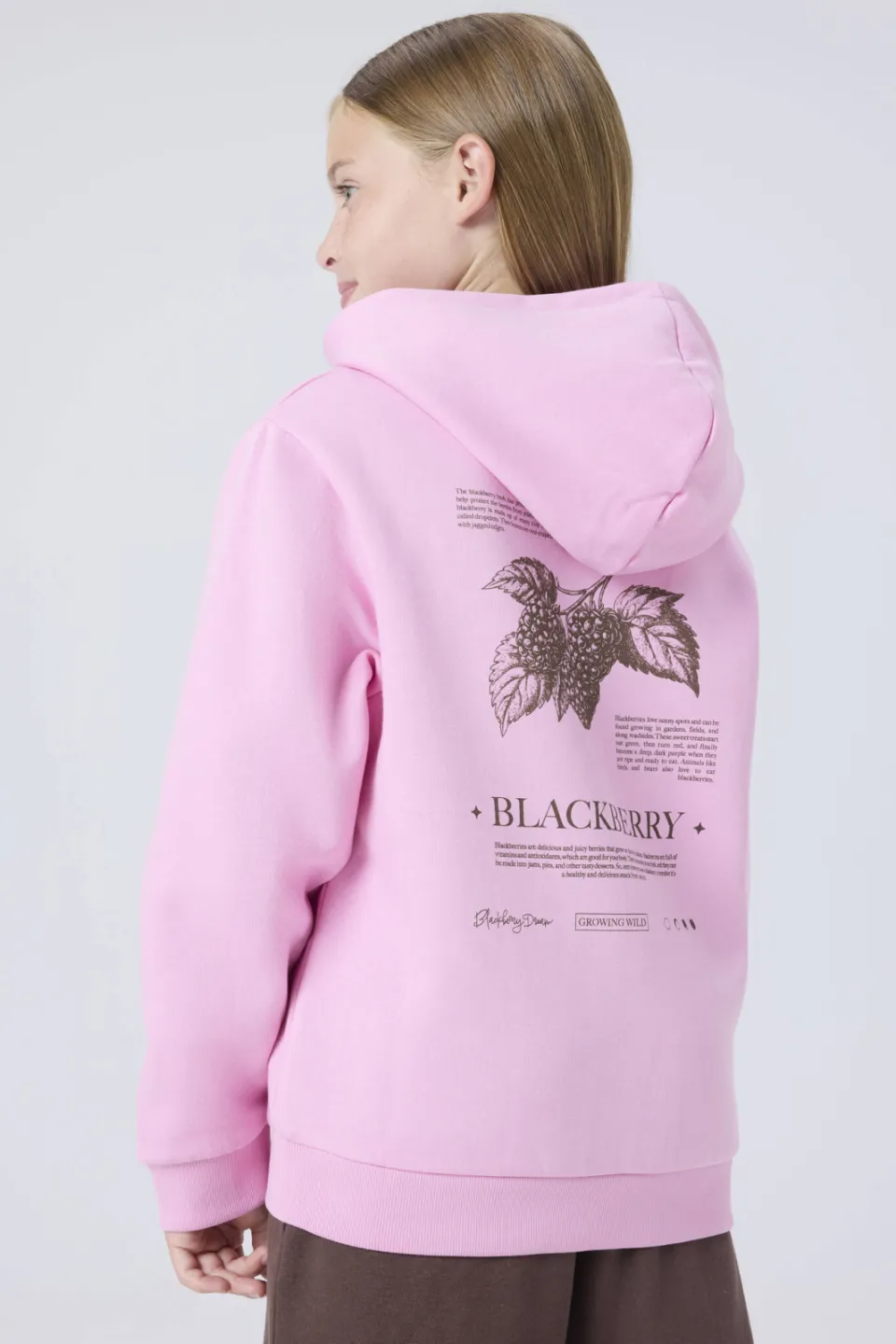 NAME IT KIDS regular fit hoodie met backprint - roze, foto 2