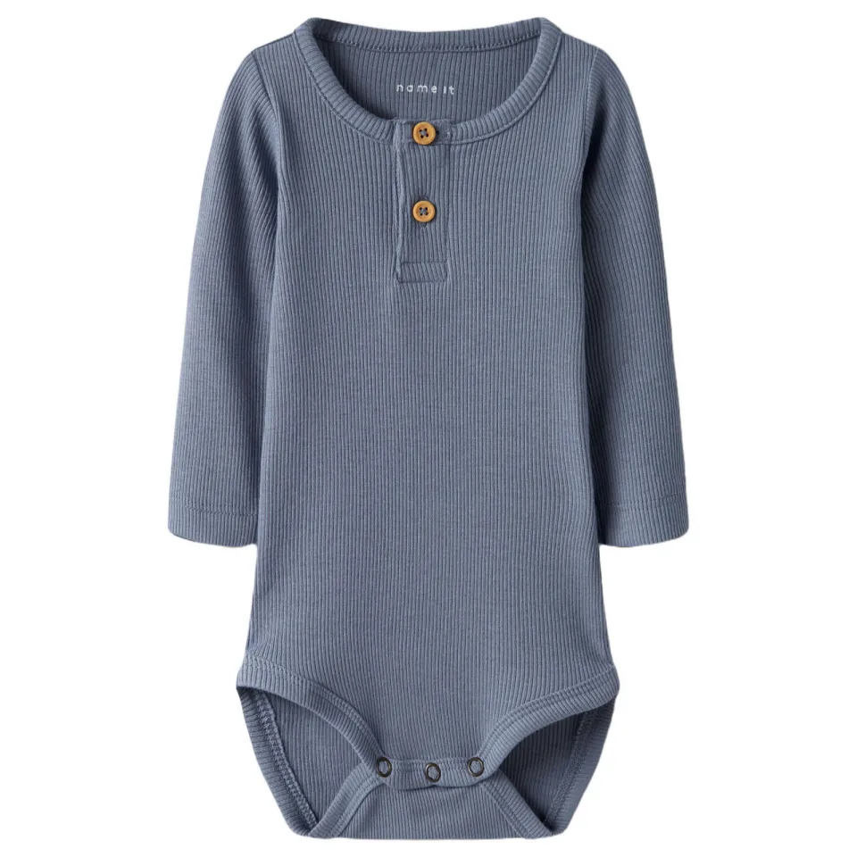 NAME IT BABY romper - lichtblauw/beige (set van 2), foto 2