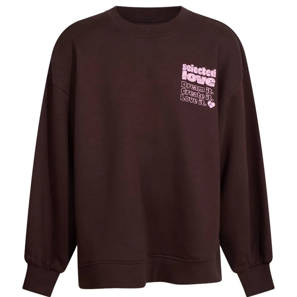 Shoeby oversized sweater met backprint - donkerbruin, foto 2