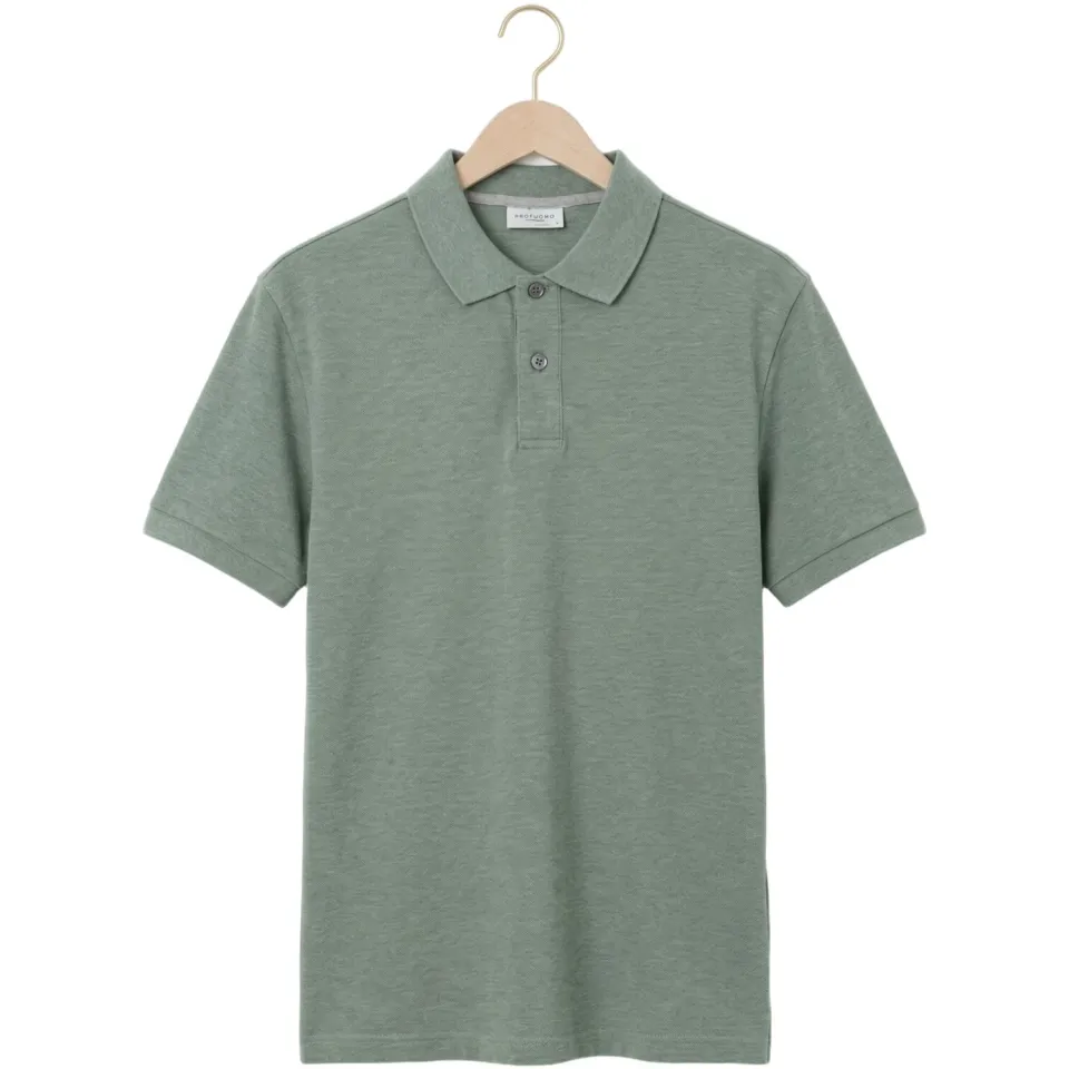 Profuomo Heren Polo's & T-shirts Basic Pique - Groen, foto 4
