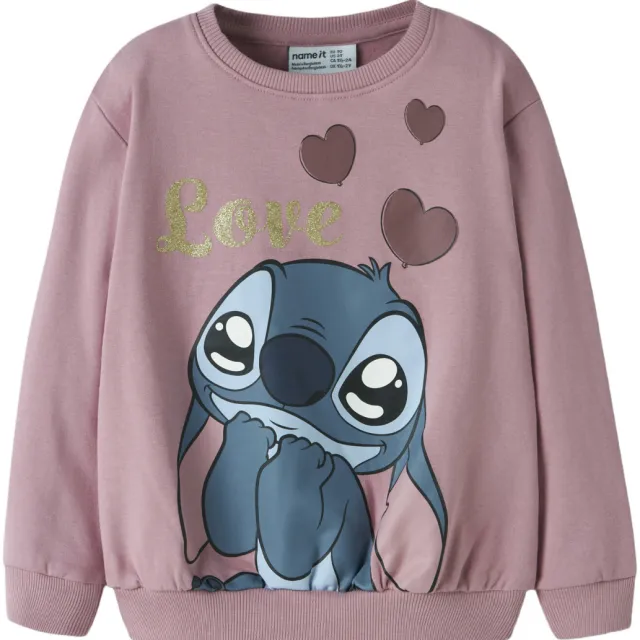 NAME IT MINI sweater met print - lila