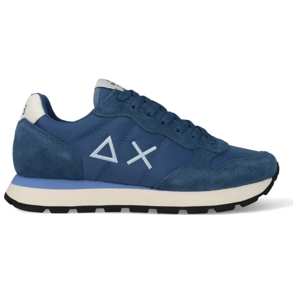 Sun68 Tom Solid lage sneakers blauw